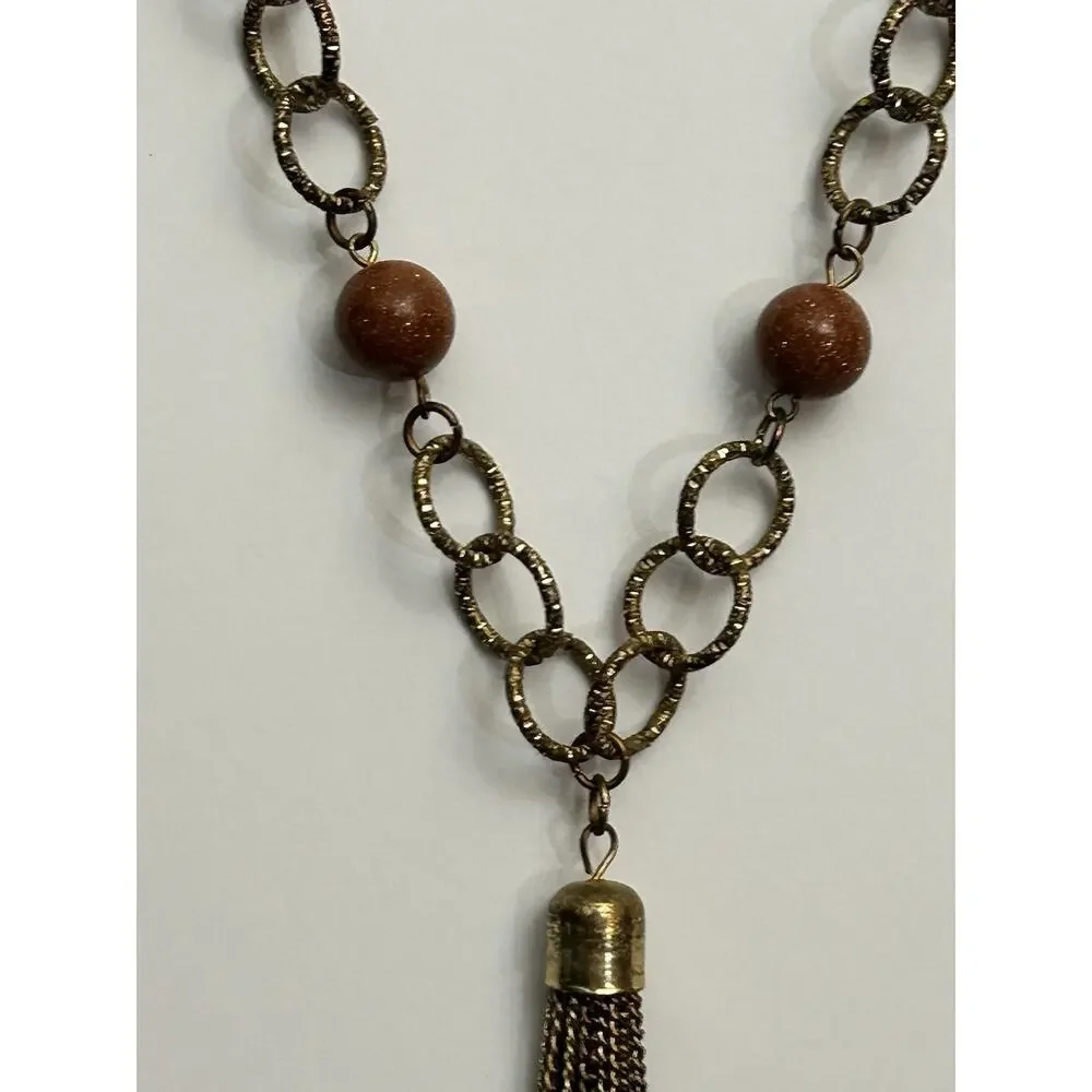 1960’s Boho Chic style Red Jasper Necklace & Earrings Retro Vintage